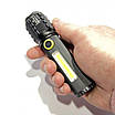 Ліхтарик ручний акумуляторний C71/C81-P50-COB, Ліхтарик світлодіодний ручний акумуляторний портативний, фото 4