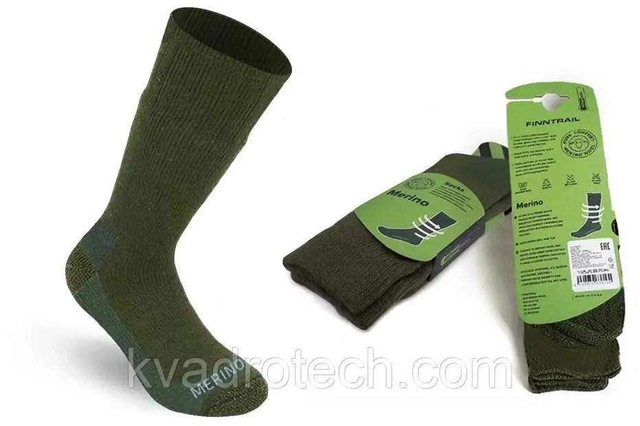 Термошкарпетки Finntrail Merino 3201 Green