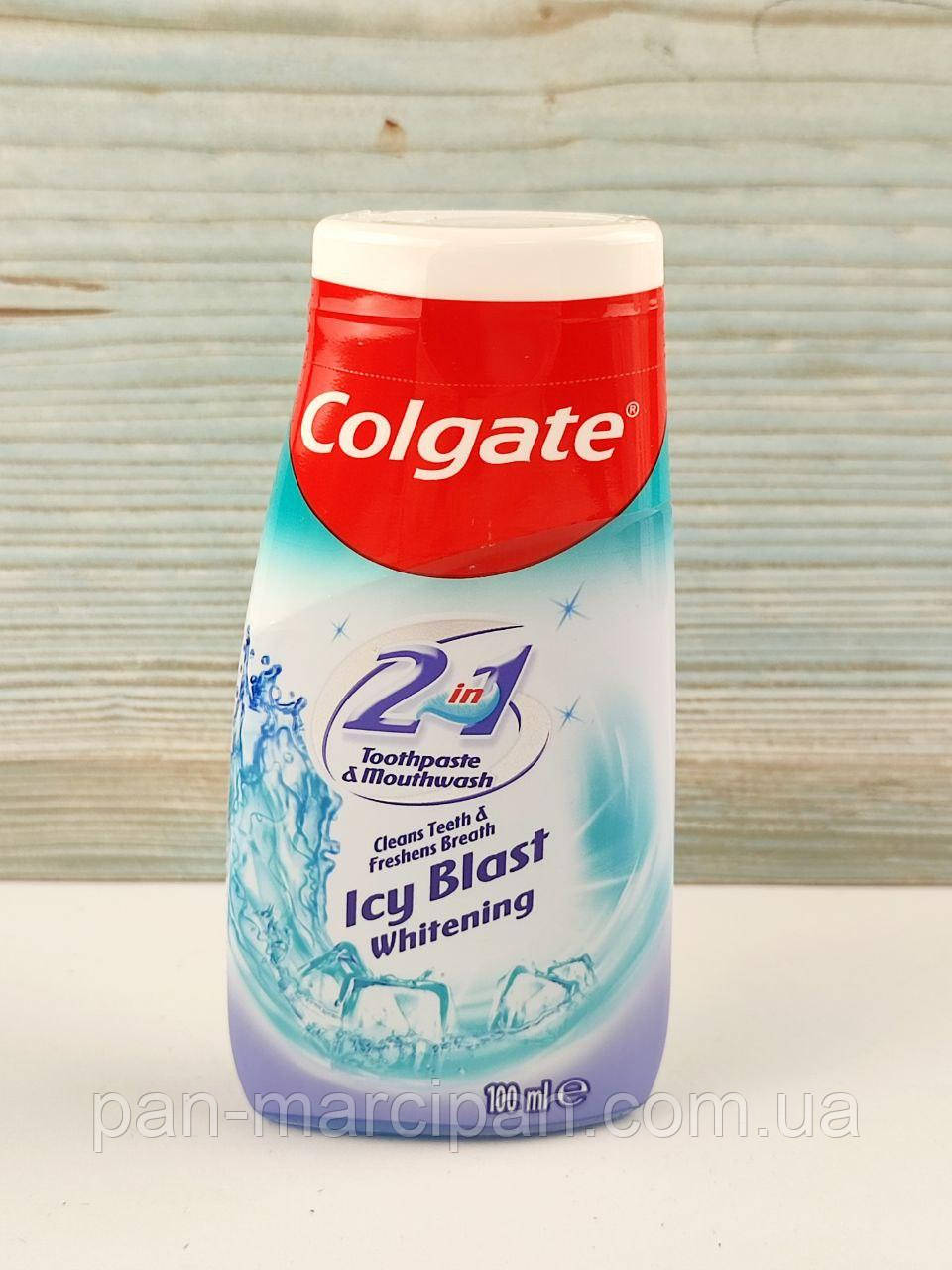 Зубна паста із захистом від карієсу Colgate 2in1 Icy Blast Whitening 100ml, фото 1