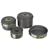Набір Кемпингового Посуду Bo-Camp Explorer 4 Pieces Hard Anodized Grey/Green (2200244) Туристичний Посуд, фото 8