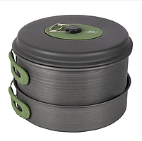 Набір Кемпингового Посуду Bo-Camp Explorer 4 Pieces Hard Anodized Grey/Green (2200244) Туристичний Посуд, фото 11