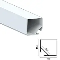 Профіль кутовий ЛПУ24 алюмінієвий АНОДОВАНИЙ з розсіювачем матовим (Комплект 2м.)