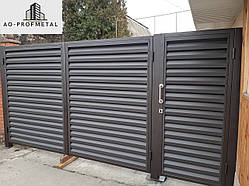 Жалюзі-ламелі для забору, Забір із жалюзі, Жалюзі металеві.
