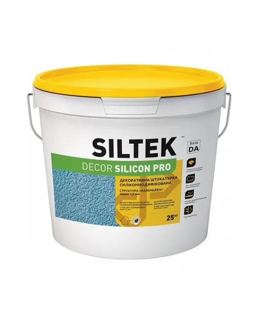 Dеcor Silicon Pro База DA Штукатурка декоративна силіконова камінцева 1,5мм 25кг SILTEK