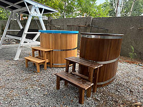 Дерев'яна купіль кругла з дуба LNK