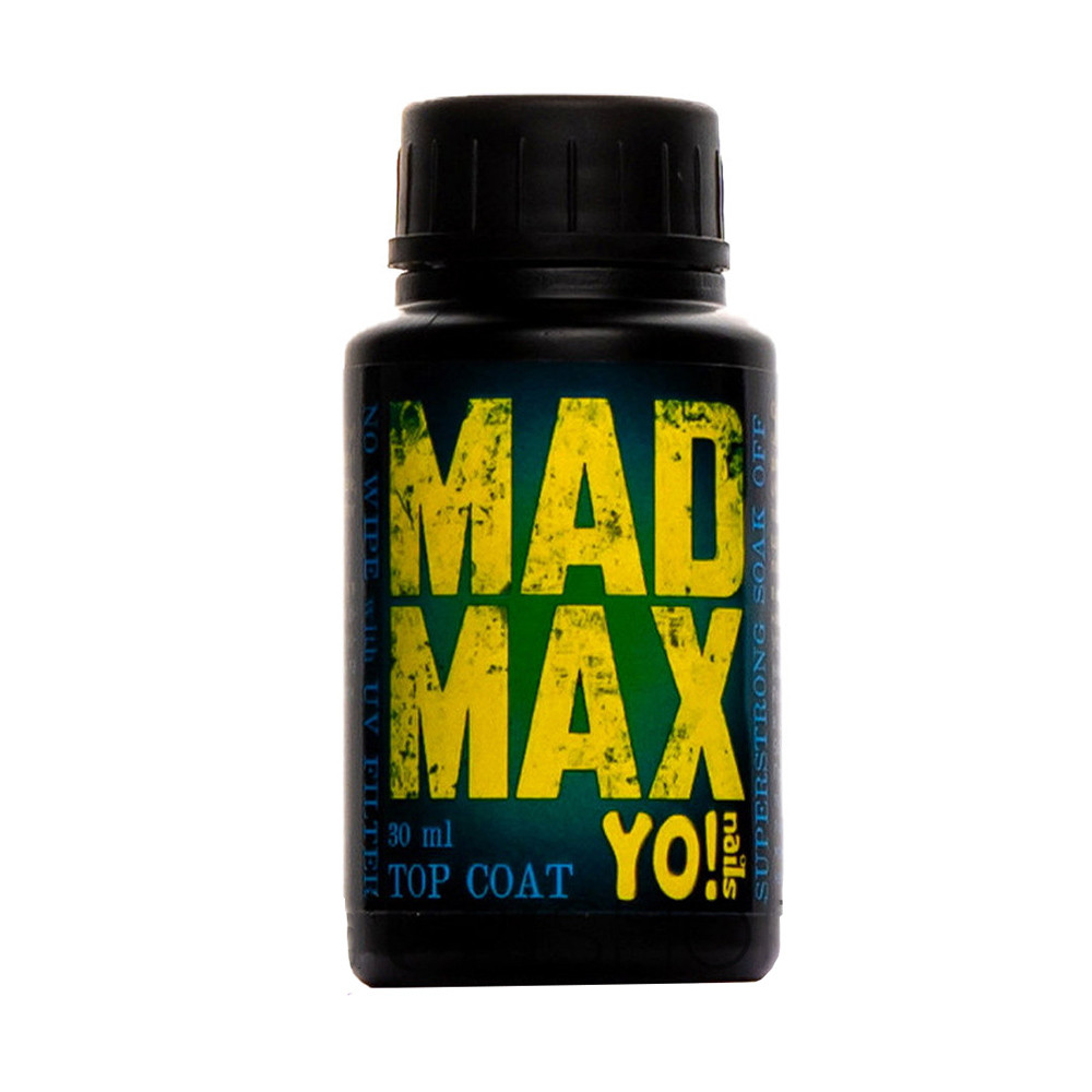 Топове покриття з УФ-фільтром YO!Nails MAD MAX, 30 мл
