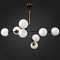 Стельова люстра молекула на 8 білих плафонів 940*940*710 E14, фото 3