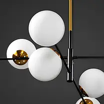 Стельова люстра молекула на 8 білих плафонів 940*940*710 E14, фото 4