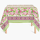 Скатертина ріжка набивна, 150х180 см, дизайн Вишня Льон
