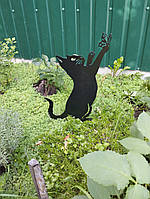 Фігура з металу для клумби Кіт №1