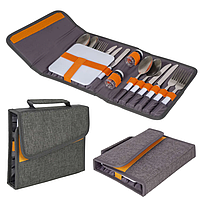 Набір Кемпингового Посуду Bo-Camp Picnic 16 Pieces 4 Person Grey (7504340) Туристичний Посуд, фото 4