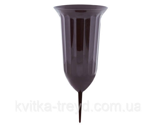 Вазон "Флора" зі штирем d16 (т.корич.) 2,2 л, фото 1