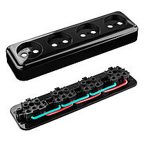 Розетка Marshel MAGLEV (МАГЛІВ) накладна 4-на чорна RO16-252 BLACK, фото 4