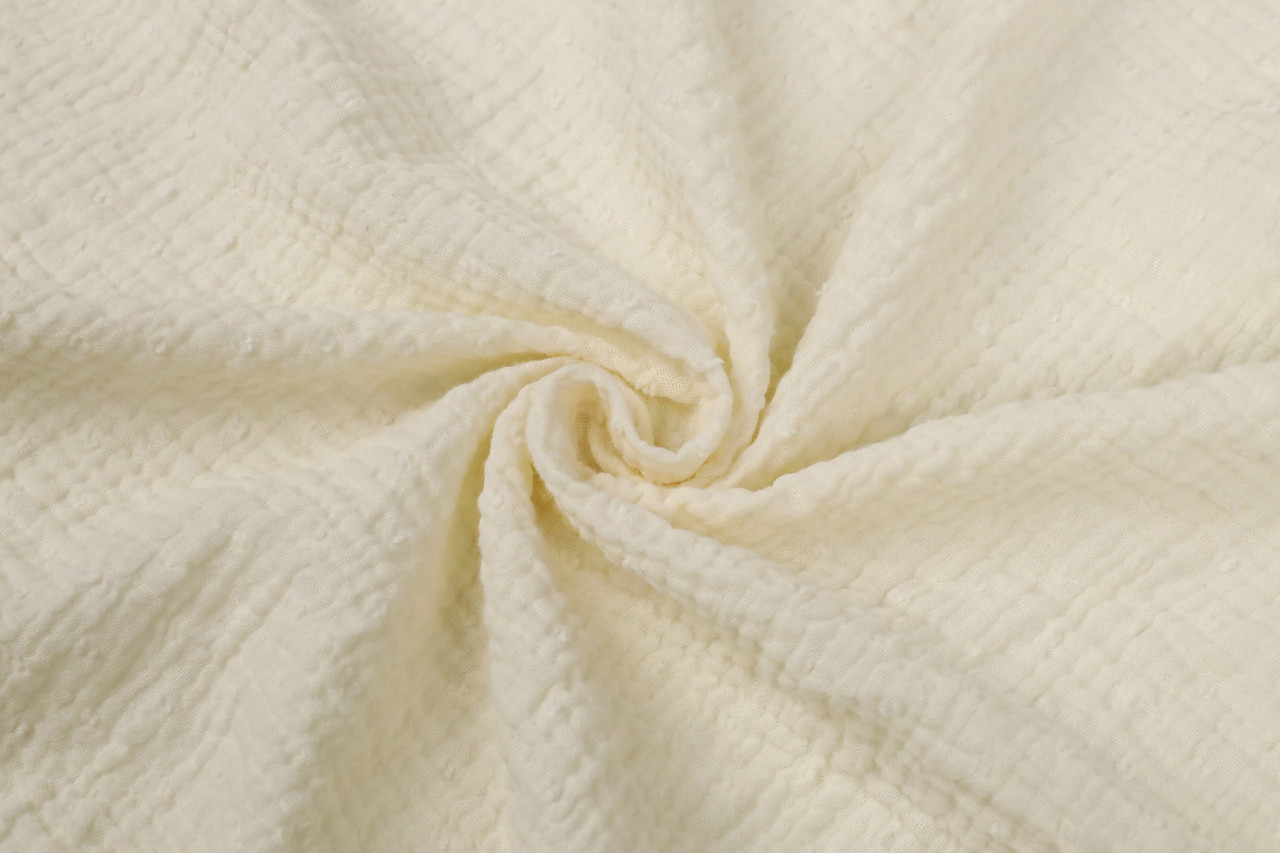 Відріз мусліну жатки МУШКИ Айворі 37х135 см