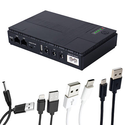 Комплект ДБЖ VIA Energy Mini UPS + набір кабелів, фото 1