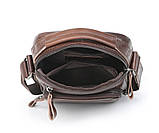 Невелика чоловіча сумка середніх розмірів Leather Collection (5057) коричнева, фото 3