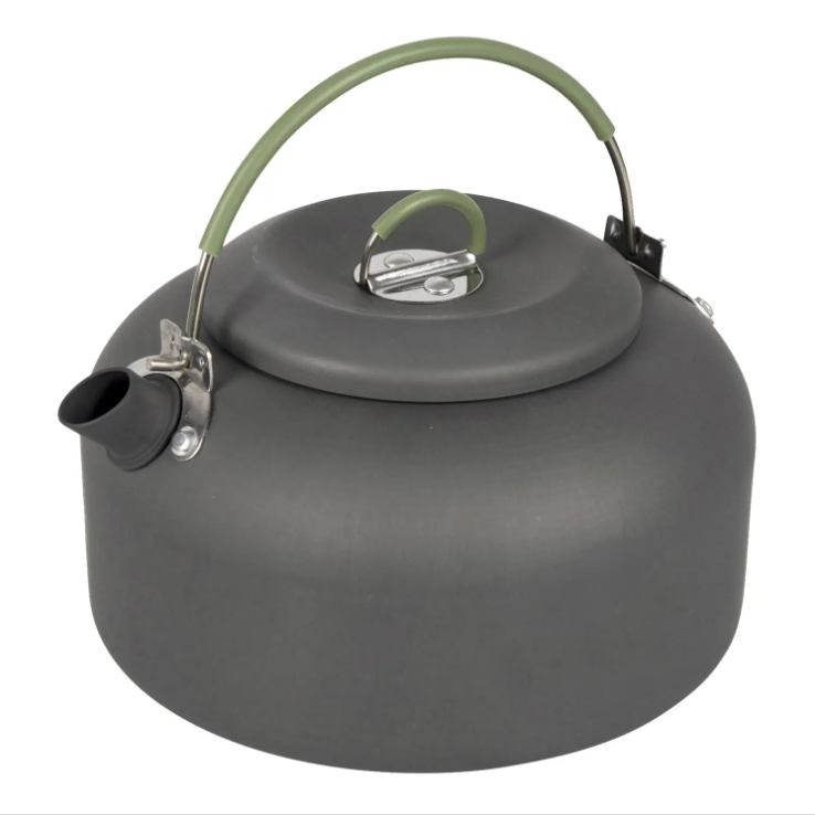 Кемпинговий Чайник Bo-Camp Hard Anodized 1.4L Anthracite / Green (2200410) Туристичний Посуд