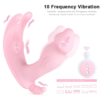 Фалоімітатор вібратор у трусики для жінок Flight of Fancy стимулятор клітора рожевий, фото 1