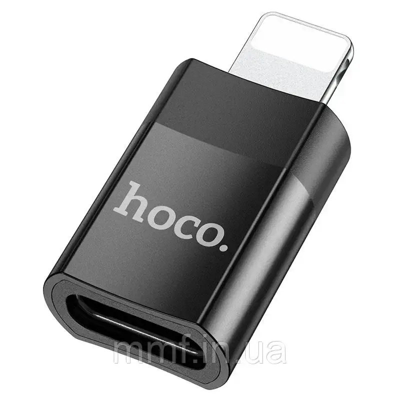Переходник Hoco UA17 iP Male to Type-C female USB2.0 adapter / black (Уценка)