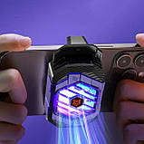 Кулер для телефона смартфона охолодження Sarafox X65 ICESHARK радіатор з ефектом Пельтьє c RGB підсвічуванням, фото 3