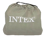 Intex Велюр матрац 64164 NP  розмір 152х203х51 см, вбудований електронасос 220V, двоспальний, фото 8