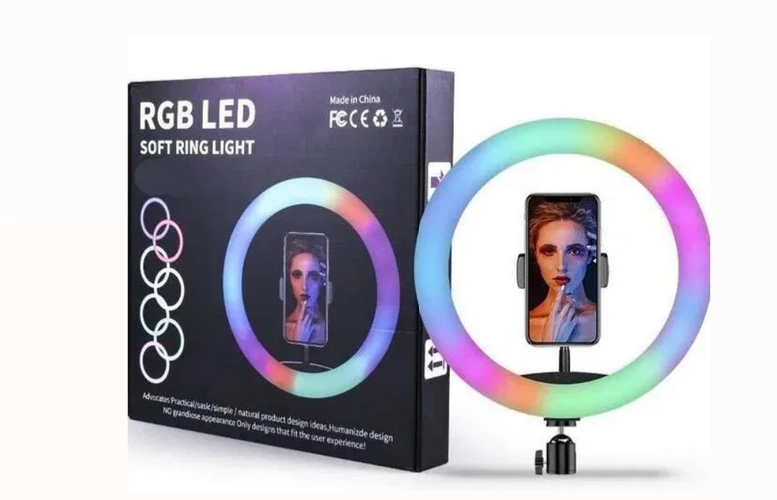 Кільцева LED лампа RGB MJ26 (1 кріплення) (управління на дроті)