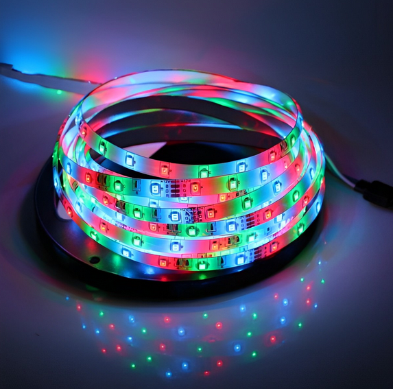 Світлодіодна RGB стрічка 5м 2835 RGB з контролером та блоком живлення