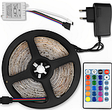 Світлодіодна RGB стрічка 5м 2835 RGB з контролером та блоком живлення, фото 3