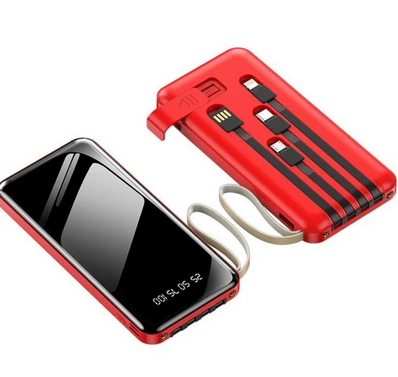Power Bank повербанк ProTech 8000mAh LED ліхтар, зарядний кабель 4в1