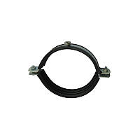 Сталевий з гайкою і гумовим ущільнювачем, трубний хомут