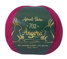 Avanti Yarn ANGORA 70 (Аванті Ярн Ангора 70) № 955 малиновий (Пряжа ангора, нитки для в'язання)