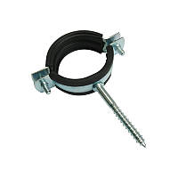 Сталевий з шурупом і гумовим ущільнювачем, трубний хомут