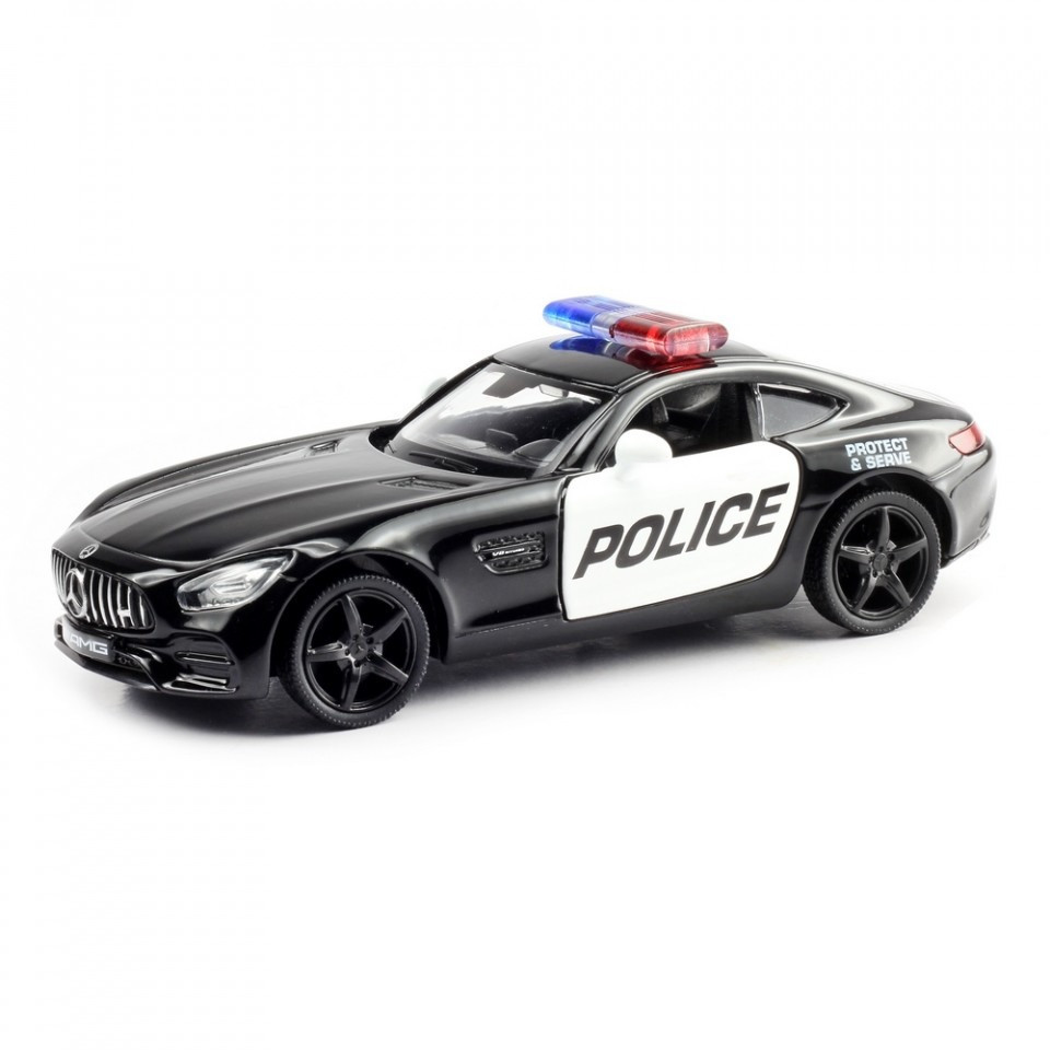 Інерційна машинка "Mersedes Benz AMG GT S 2018 Police Car" Uni-Fortune 554988P масштаб 1:36, Toyman