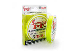 Шнур 0,10 мм 4,5 кг 120м Spinning Yellow ТМ FANATIK