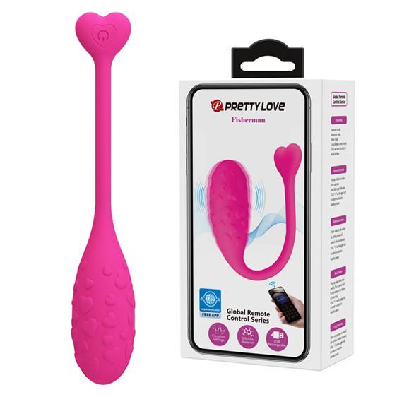 Віброяйце - Pretty Love Fisherman Vibrating Egg Pink (App) Кітті