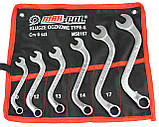 Набір ключів ріжково накидних тип S 6 шт 10-19 мм Mar-Pol M58167, фото 4