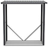 Навіс для дров 182x89 см Hardmaister Denver світло-сірий, фото 2