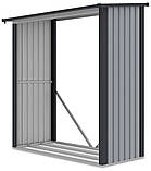 Навіс для дров 182x89 см Hardmaister Denver світло-сірий, фото 3