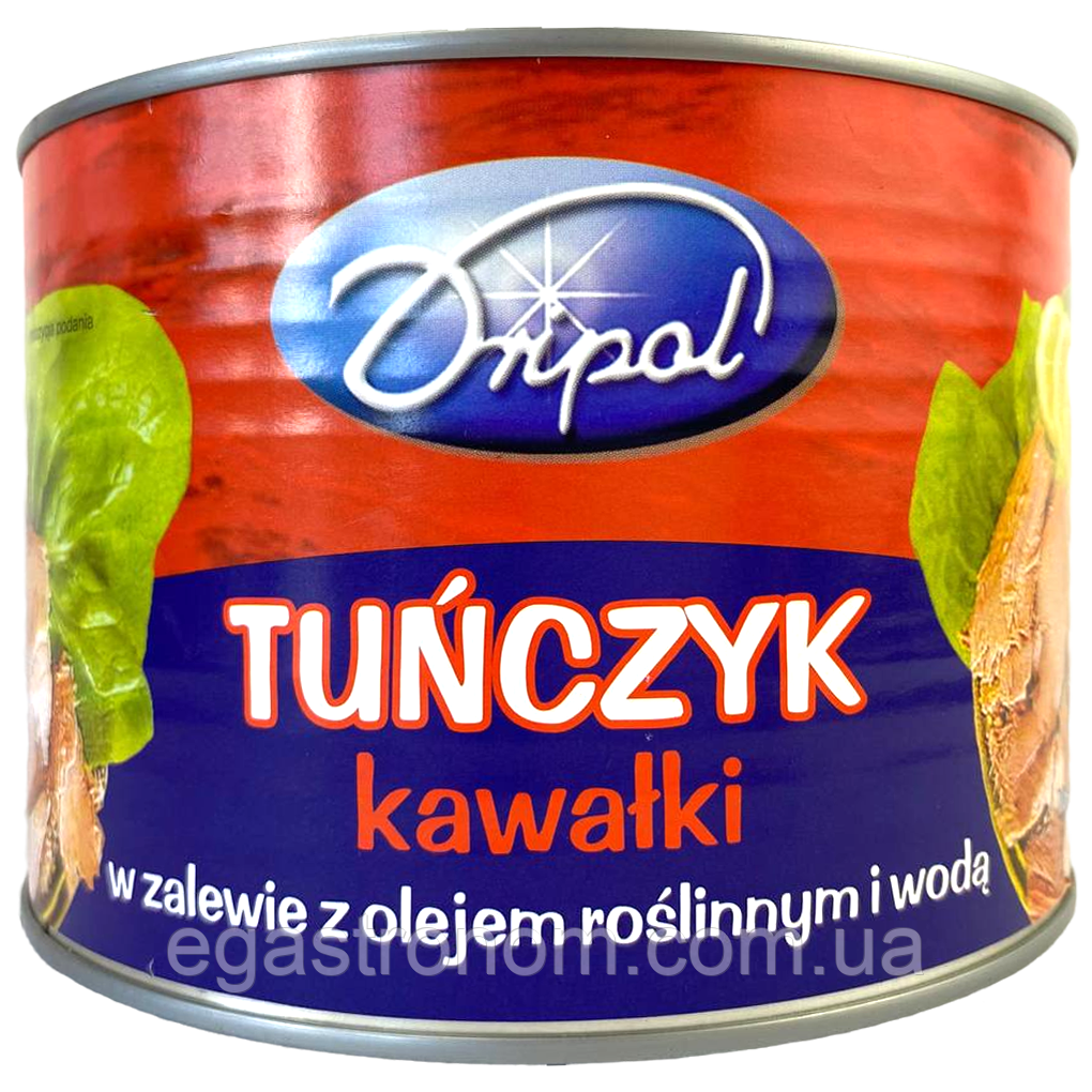 Тунець в олії шматками Дріпол Dripоl ж/б 1260/1705g 6шт/ящ (Код: 00-00016731)