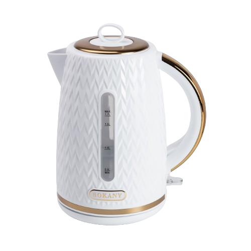 Чайник електричний Sokany Lugi 1.7 л білий автовідключення захист від опіків, електрочайник кип'ятильник кухонна техніка, фото 1