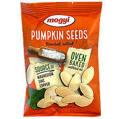 Насіння гарбузове солене Могі Mogyi 50g 50шт/ящ (Код: 00-00016696)