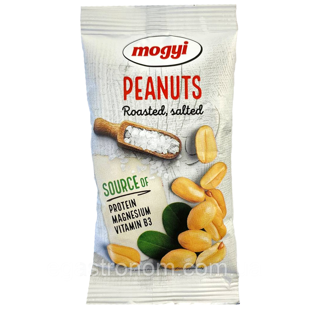 Арахіс смажений солений Могі Mogyi 50g 40шт/ящ (Код: 00-00016701)
