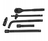 Набір торцевих головок 1/2" (8-32 мм) з комірками, подовжувачами та приладдям 26 ел. Vorfal V08126_1, фото 2