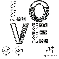 Наліпка на кулю 32-36" - Love