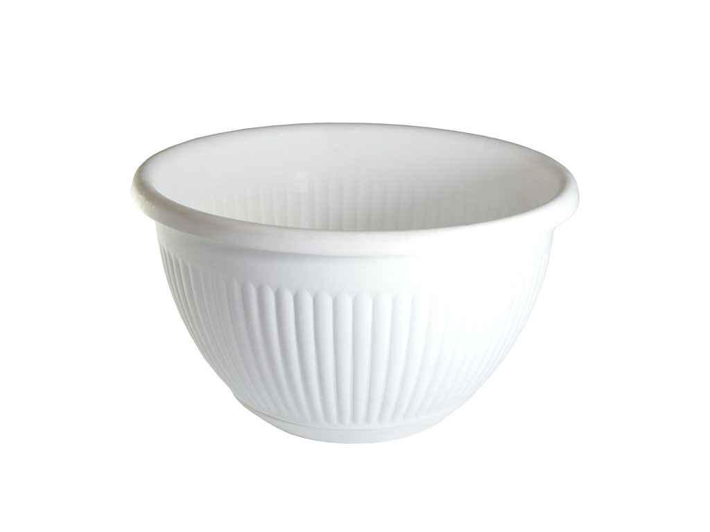 Горщик для квітів 1,7л з підставкою Ø 190, тип 11 (Підвісний) білий ТМ ГЕМОПЛАСТ FG