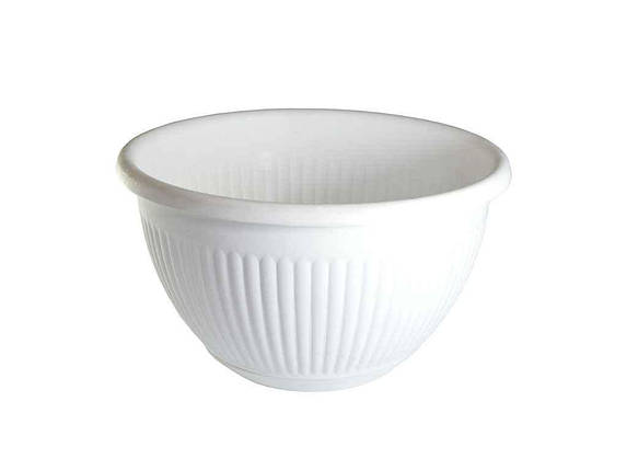 Горщик для квітів 1,7л з підставкою Ø 190, тип 11 (Підвісний) білий ТМ ГЕМОПЛАСТ FG, фото 1