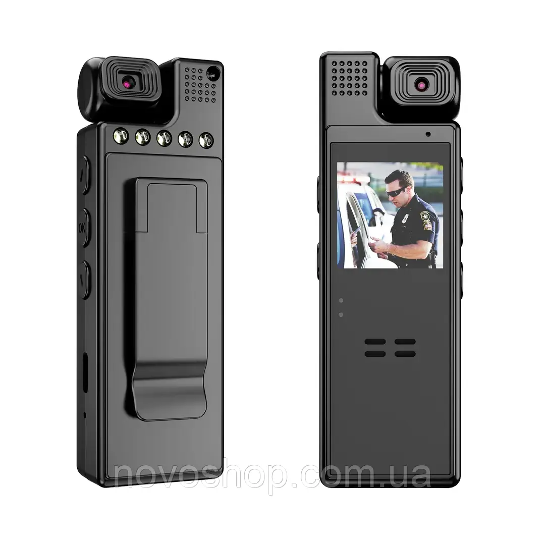 Міні камера Body Camera 1080p з диктофоном поворотним об'єктивом та дисплеєм