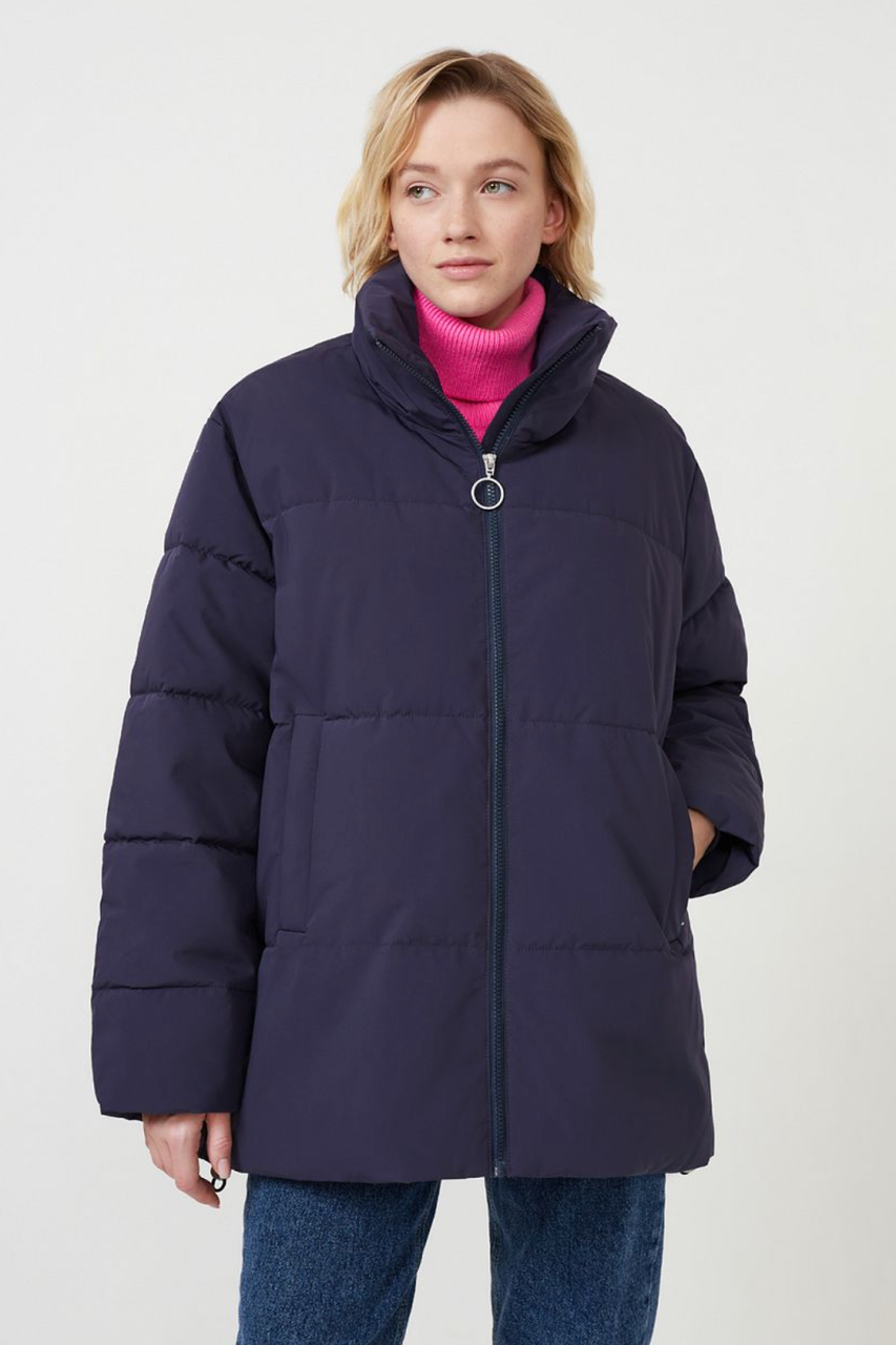 Зимова жіноча куртка oversize Baon B0423504-101 синя S, фото 1