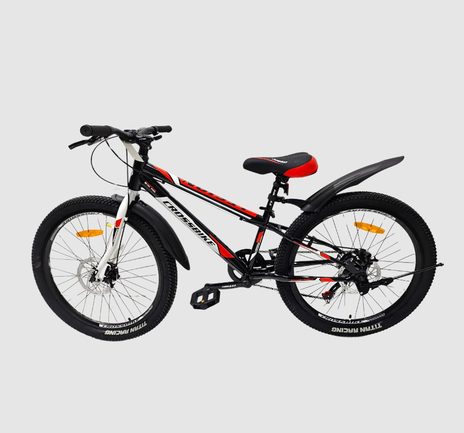 Велосипед CrossBike 24" Legion 2024 Рама-11"  black-red
