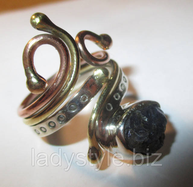 купить серебряное кольцо с танзанитовым кварцем украшения сапфир подарок